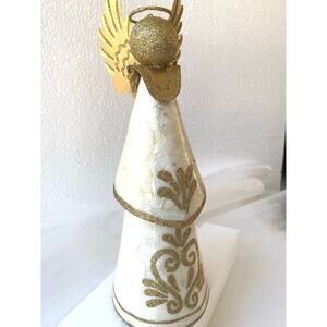 Pier 1 Imports capiz shell angel tree topper, featuring